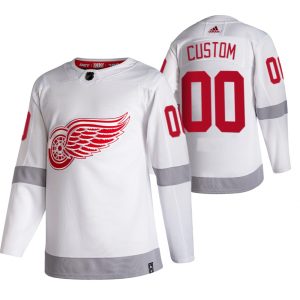 Detroit Red Wings Trikot Benutzerdefinierte 2021 Reverse Retro Special Edition Authentic Weiß